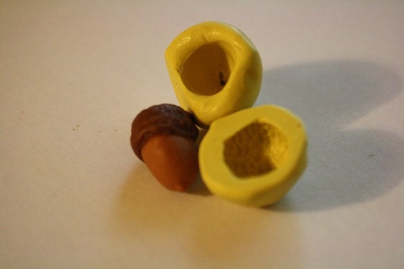 Silicone two-piece Acorn Mold for cake decorating, chocolate, hard candy, polymer clay, resin, wax, soap, silicone mould