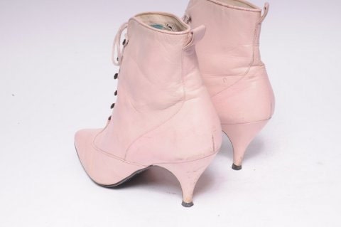 Pink Granny boot By Jazz Size 6.5 Woman's Boot Made in spain
