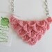 Pink Crocodile Stitch Necklace J21