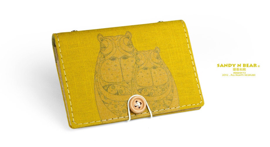 Design card holder - Hippo / Owls / Pelican / Elephant / Peacock / Seahorse / Zebra / Giraffe ( cotton yarn / handmade )