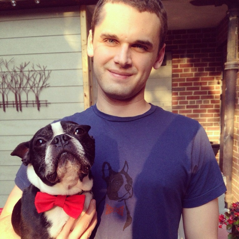 Mens Tshirt- Boston Terrier Shirt, Dog Shirt, S,M,L,XL,2XL