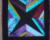 Jeweled Tone String Star quilted Wall Hanging
