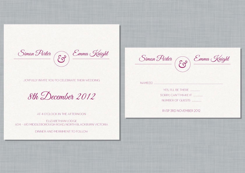 Printable Wedding Invitation Set - Classic