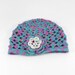 Crocheted Baby Hat with Flower - Multicolor