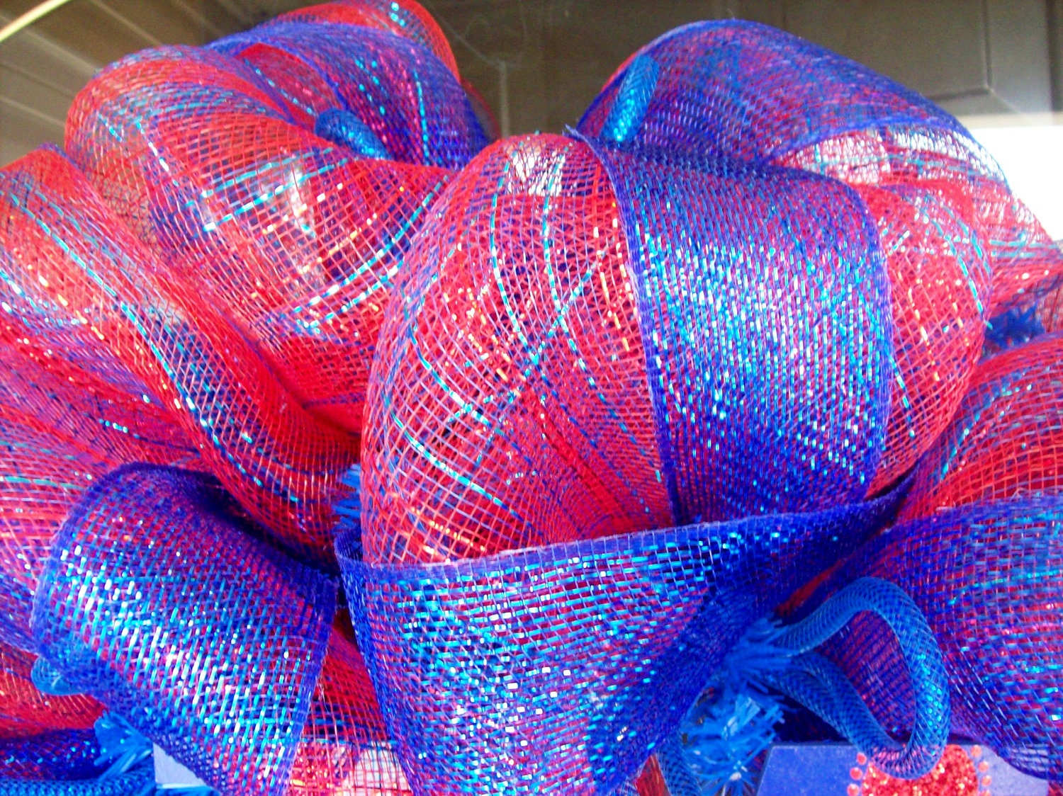Deco Mesh Ole Miss Fan Wreath
