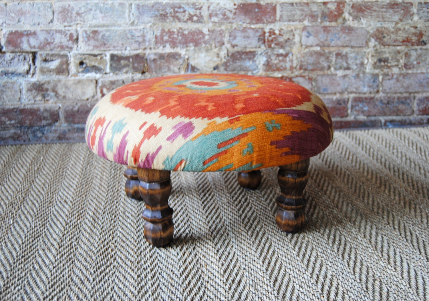 Navajo Ikat Stool / Ottoman