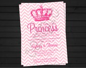 A New Little Princess Chevron Baby Shower Invitation Digital File YOU-PRINT Il_170x135
