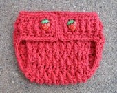 Crochet Pattern for Ripple Berry Diaper Cover - 3 sizes, newborn, 0-6 months, 6-12 months - Welcome to sell finished items