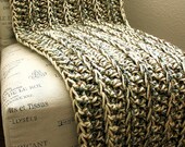 New (Sale) CABIN THROW in Tan & Mocha Sky - Thick, soft, warm and cozy throw - Wedding, housewarming, anniversary and holidays or for you