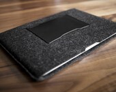 MacBook Air Alpha Case - Made in the USA - Handcrafted Organic Wool Felt and Italian Leather