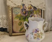 Small Flowered Porcelain Vase - Vintage