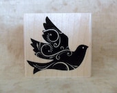 Ornate Dove Rubber Stamp by Stampabilities-SALE
