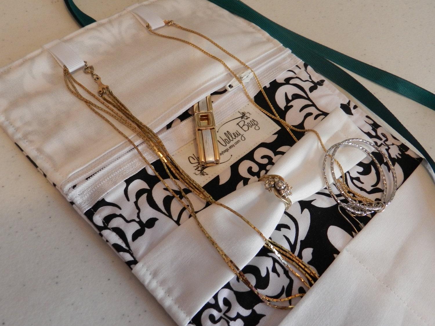 Jewelry Roll - Custom Designed with First Name or Initial Monogram