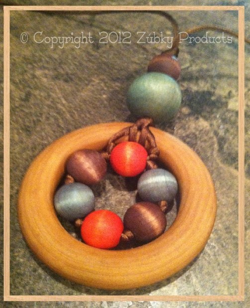 Natural Sensory Teething Zúbky Necklace for Nursing Breastfeeding Babywearing Mamas "Sperky"