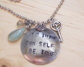 CUSTOM QUOTE JEWELRY Hand Stamped Metal Jewlery Pendant