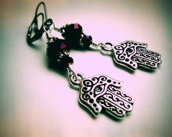 Hamsa Hand of Fatima Everyday Earrings for the Tribal Belly Dancer