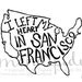 I Left My Heart In San Francisco - White Background - 8x10 Illustrated Wall Art by Mandipidy