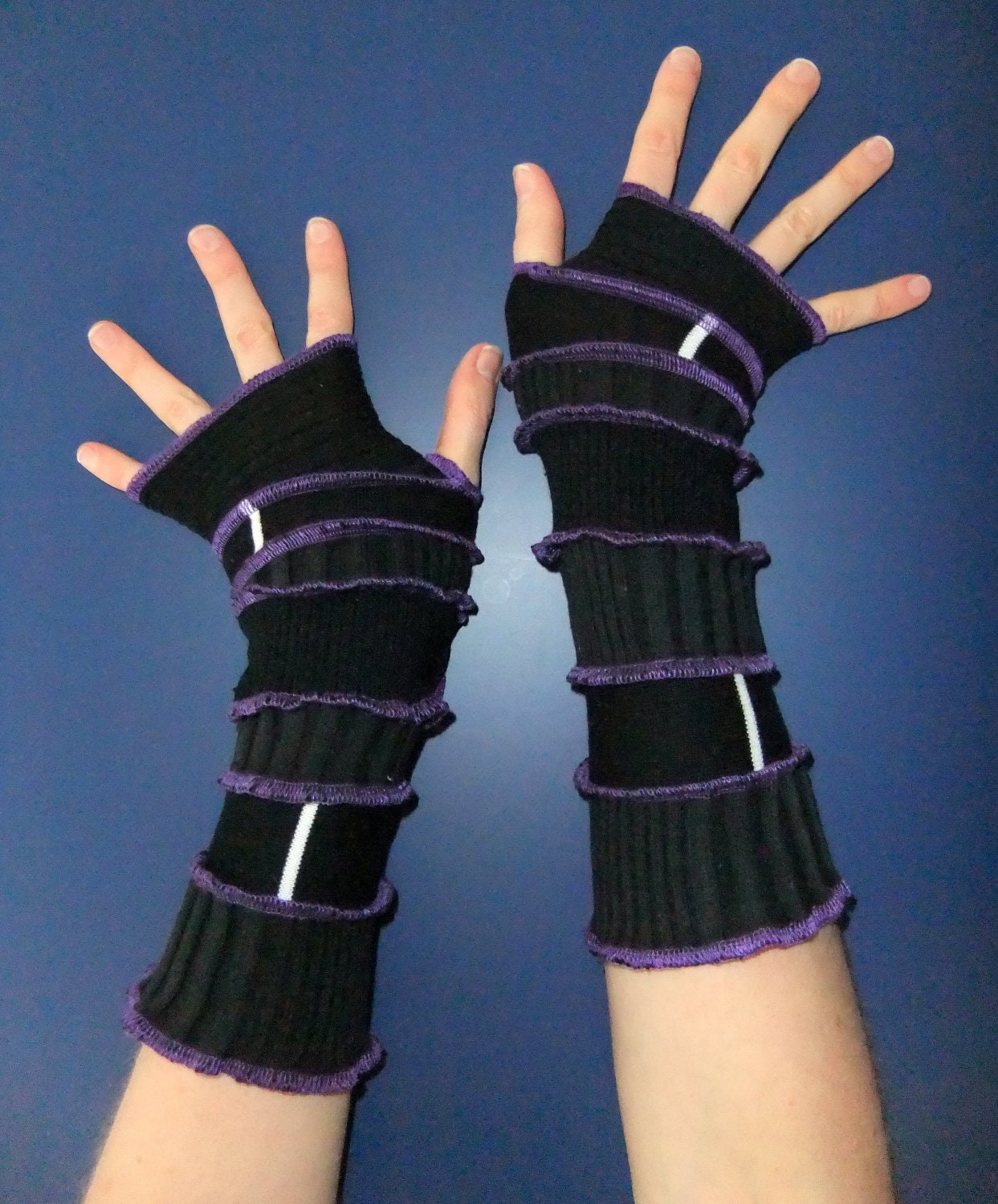 Fingerless Gloves - Arm warmers - One size - WOOL FREE - Ready To Ship