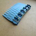 Wire wrapped vintage hair comb: Light blue, royal blue, blue-green