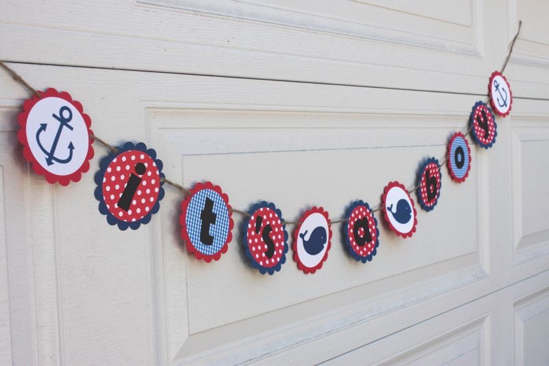 Nautical baby shower banner
