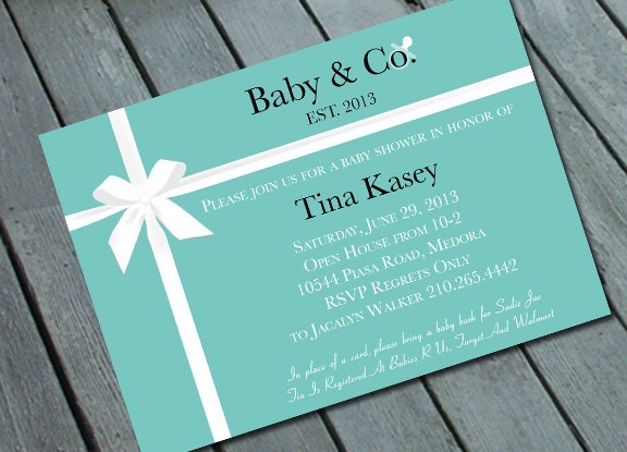 TIFFANY's Theme BABY SHOWER Invitation: Digital printable file