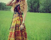 Handmade Wrap Skirt, Fabric Choices,  Hippie, Organic, Sun and Moon, Bohemian Skirt, Cotton, Tapestry, Wrapron, Sundress, Maxi Skirt