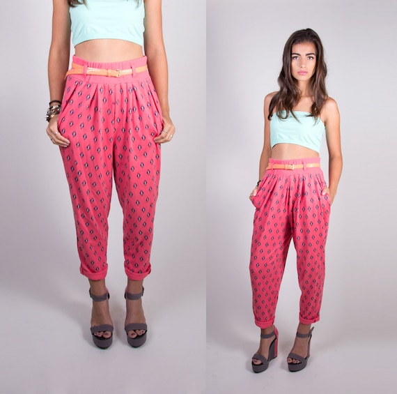 Vintage Pink Navajo Print Pants Size Small / Medium