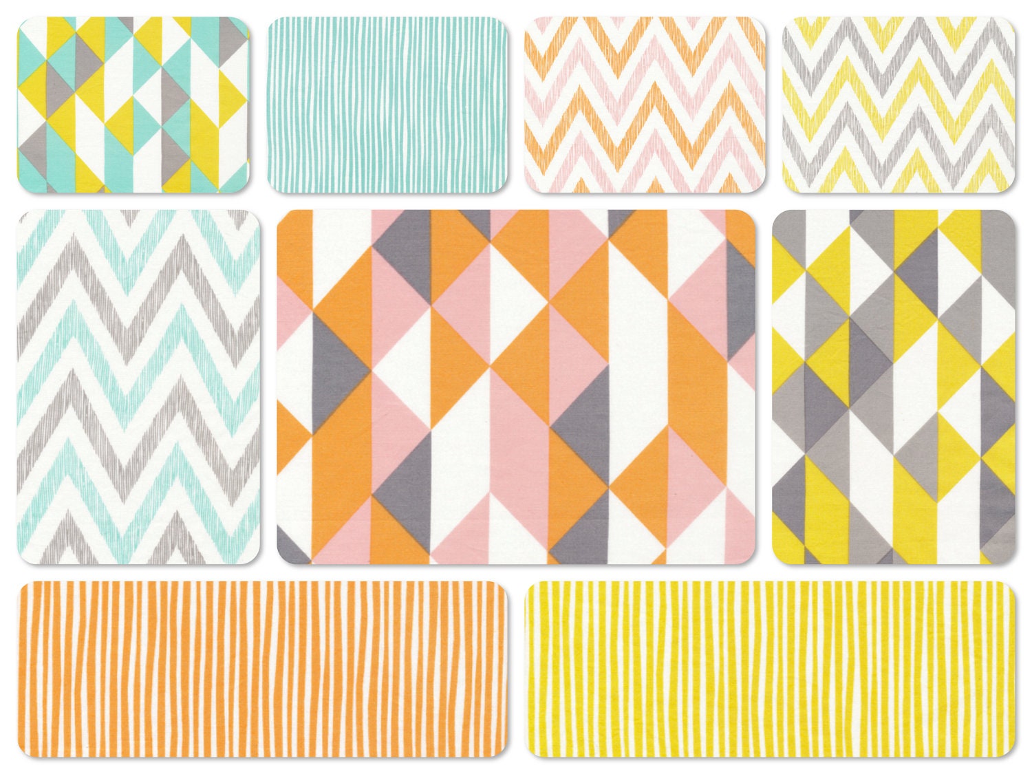 On Point in Minty (Simpatico) by Michelle Engel Bencsko for Cloud 9 Fabrics, 100% organic cotton, 1/2 yard