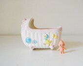 Vintage Baby Planter Nursery Decor Small Bassinet