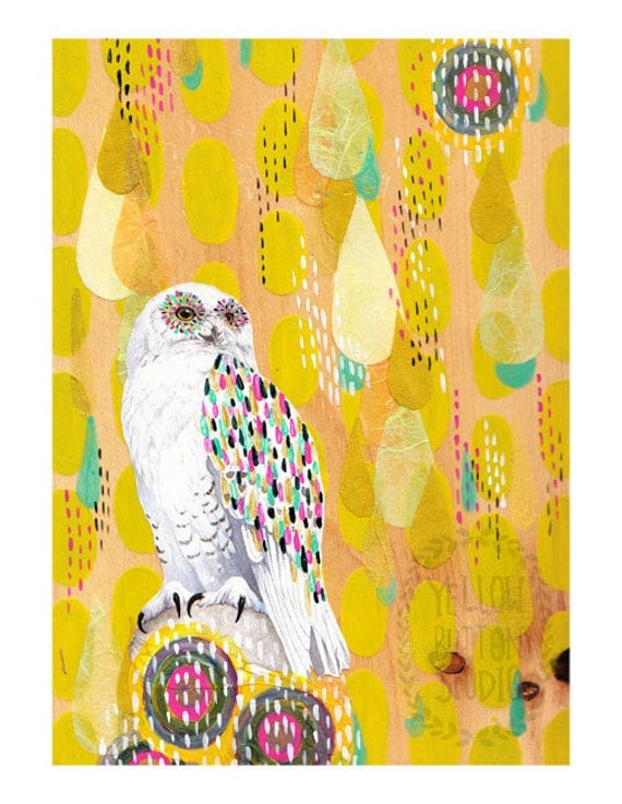 SNOW OWL 8.5" x 11" print