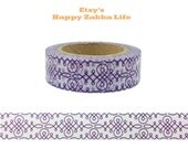 Japanese Washi Masking Tape - Purple Fasination 01 - 11 yards