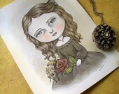 RESERVED for Crystal Champeau Second Payment - Original Painting Evangelina by Amalia K