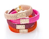Personalized knitting bracelet - knitting bracelets