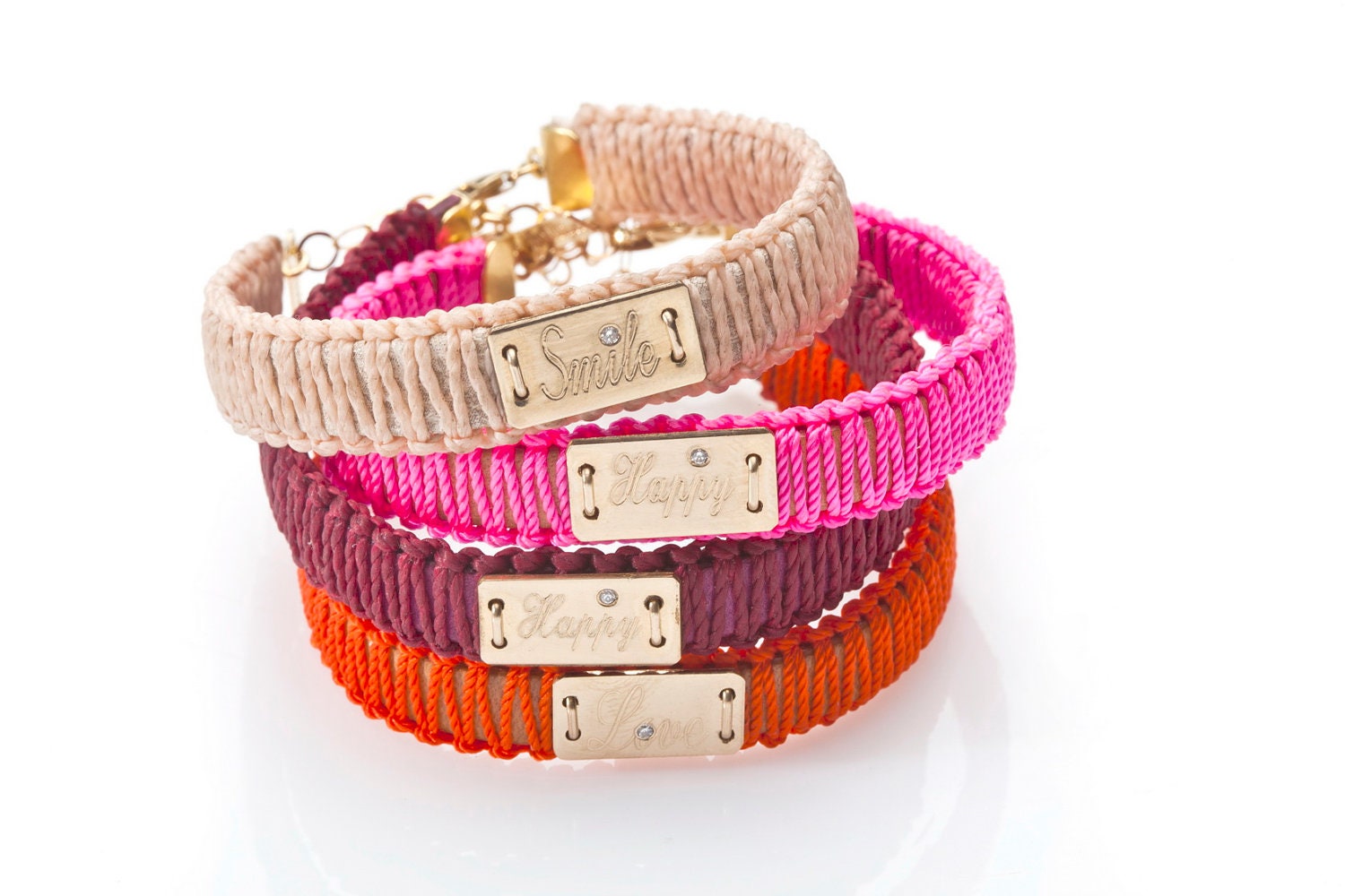 Personalized knitting bracelet - knitting bracelets