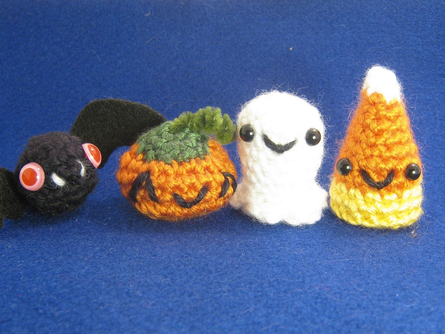 Crochet Halloween Ghost Bat Candy Corn Jack O Lantern Amigurumi