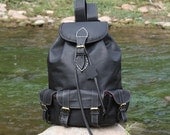 Black Leather Backpack