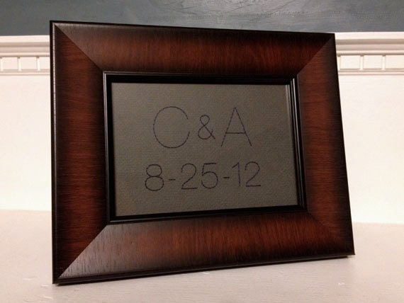 Custom Wedding Date Embroidered 5x7 Card