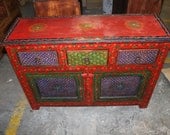 Unique Handmade Beautiful Small Dresser Cabinet. Gorgeous Ornamental Piece