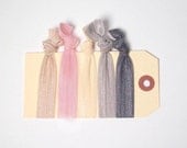 elastic hair ties pearl hair accessories set of 5