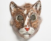 Paper mache cat mask