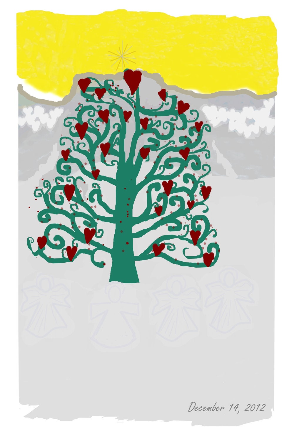 A Tree Grows in Heaven (Please zoom for full view) 4x6