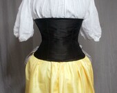 Waist Corset Prototype - 23" Waist - Black Silk