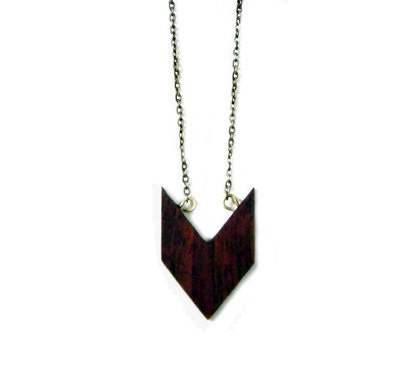 The Archer Wood Chevron Necklace