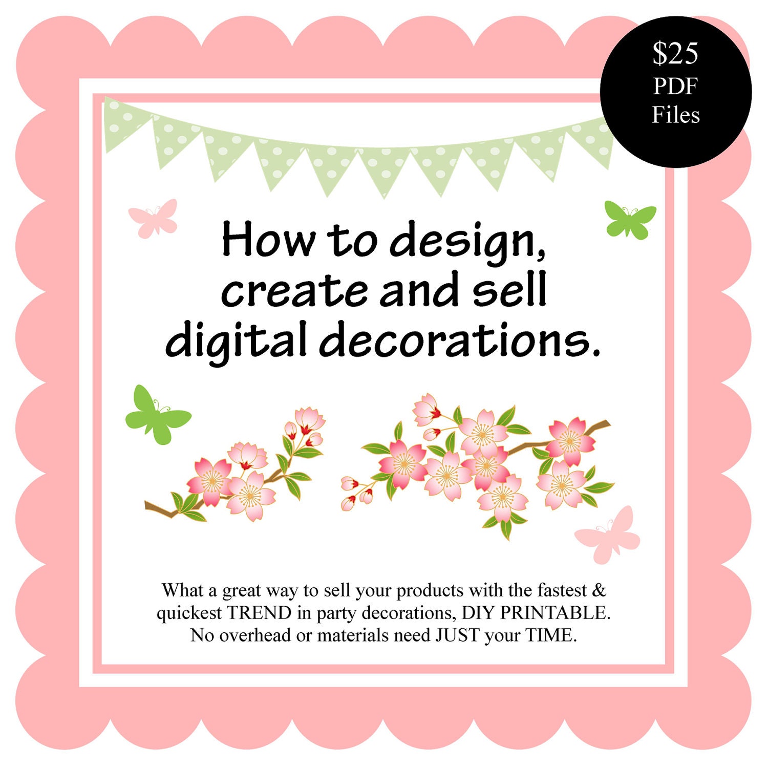 HOW TO MAKE digital party decorations Il_570xn