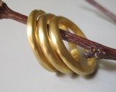 Gold stacking rings, Gold Rings, wedding ring, wedding bands, Gold rings - set of 3. 18k gold plated stacking rings.