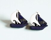 Sailboat Earrings 10% of this sale goes to Sea Shepherd Conservation Society