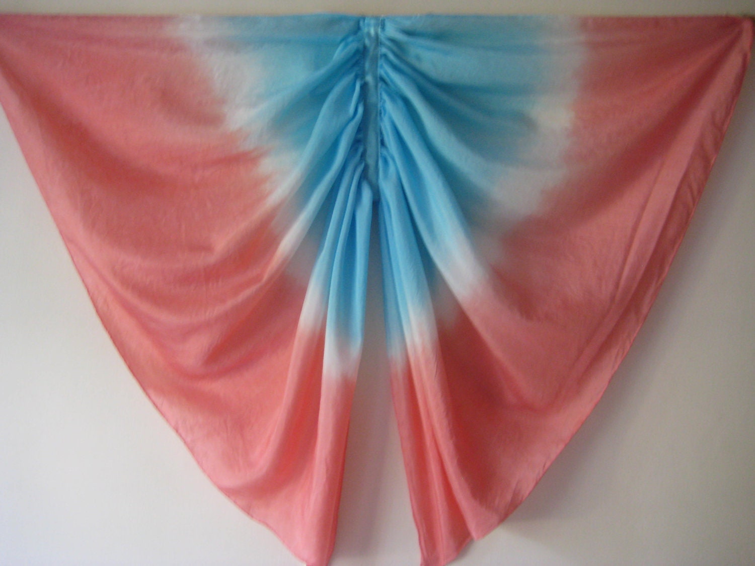 Silk Butterfly Wings, Red, White and Blue, Kids Fairy Wings Costume