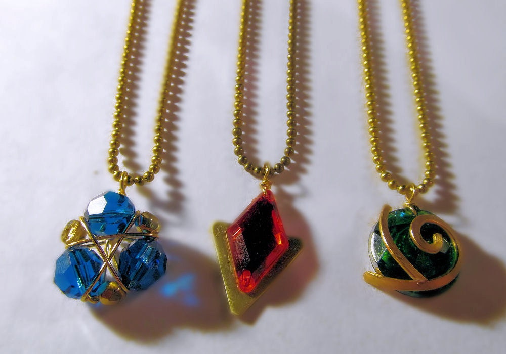 Zelda Necklace Set, Spiritual Stone Necklace Set, Ball Chain