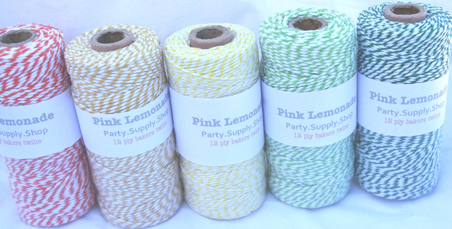 THICK Bakers TWINE-12 ply-100yds-Full Spool--CHooSe Color-Packaging, Gifts,Weddings, Party Favor Embellishments Il_170x135