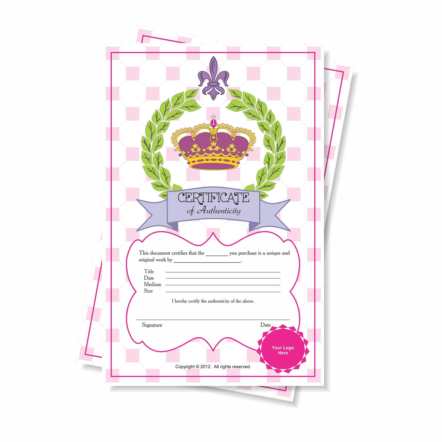 Certificate of Authenticity for your OOAK items